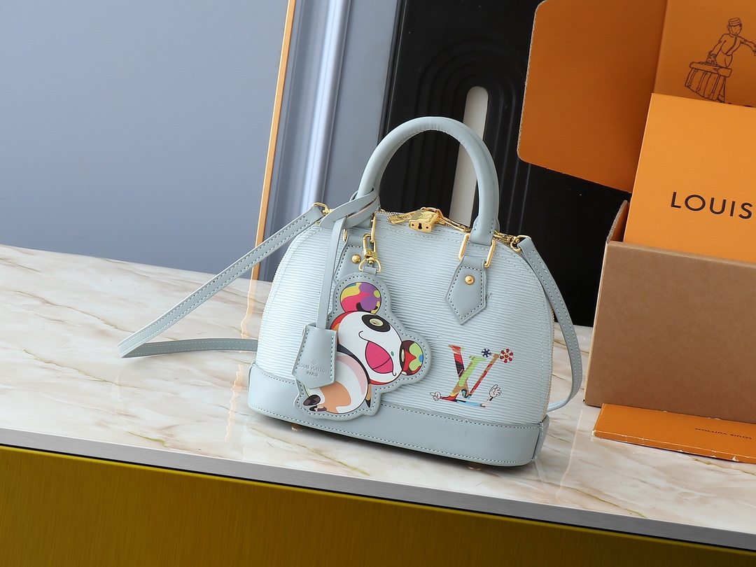 LV Classic Bucket Bag Monogram Canvas Model M13985 Magnetic Lock Designer